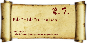 Márián Tessza névjegykártya